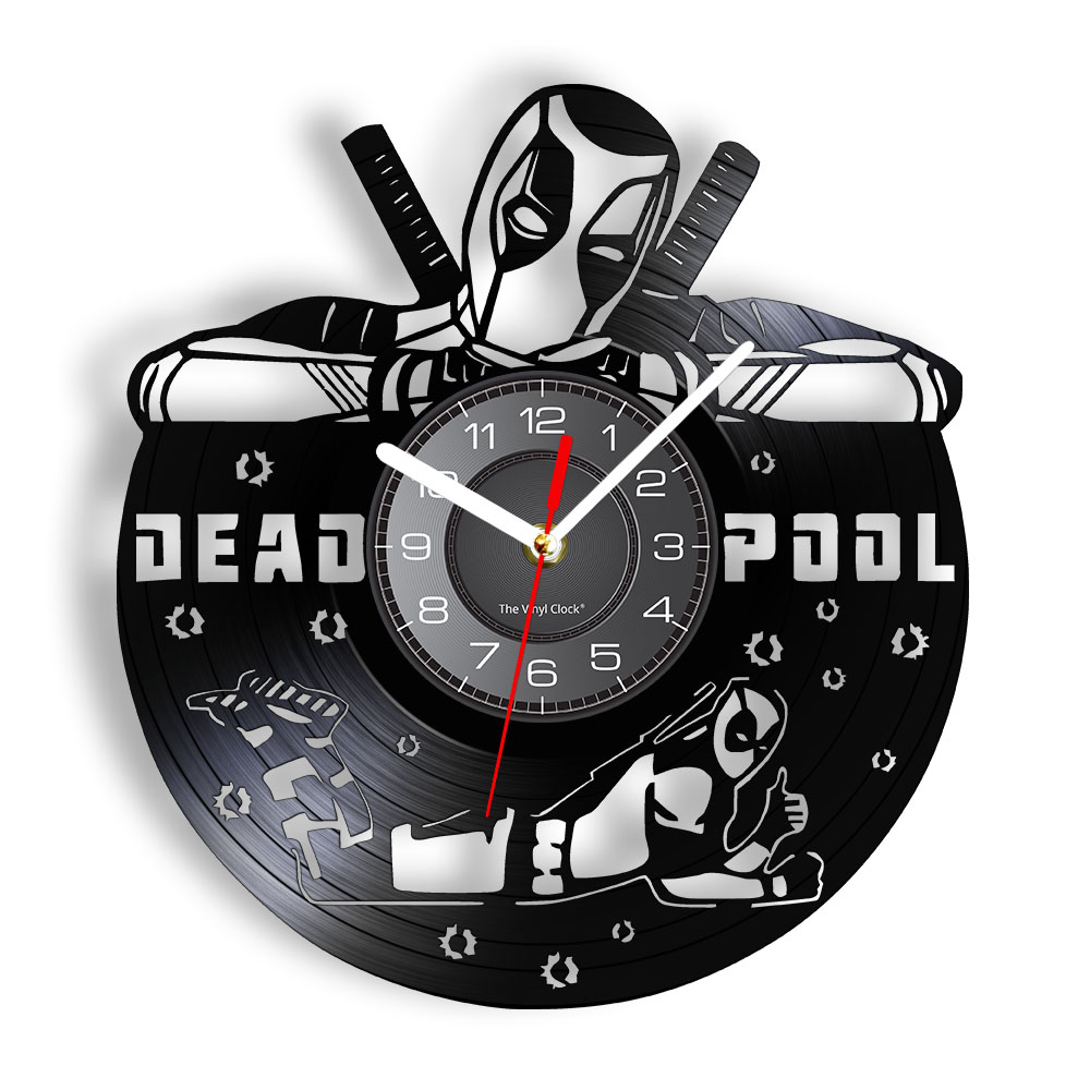 Home Cinema Room Accessories - Anti-kahraman deadpool'dan ilham alan duvar saati
