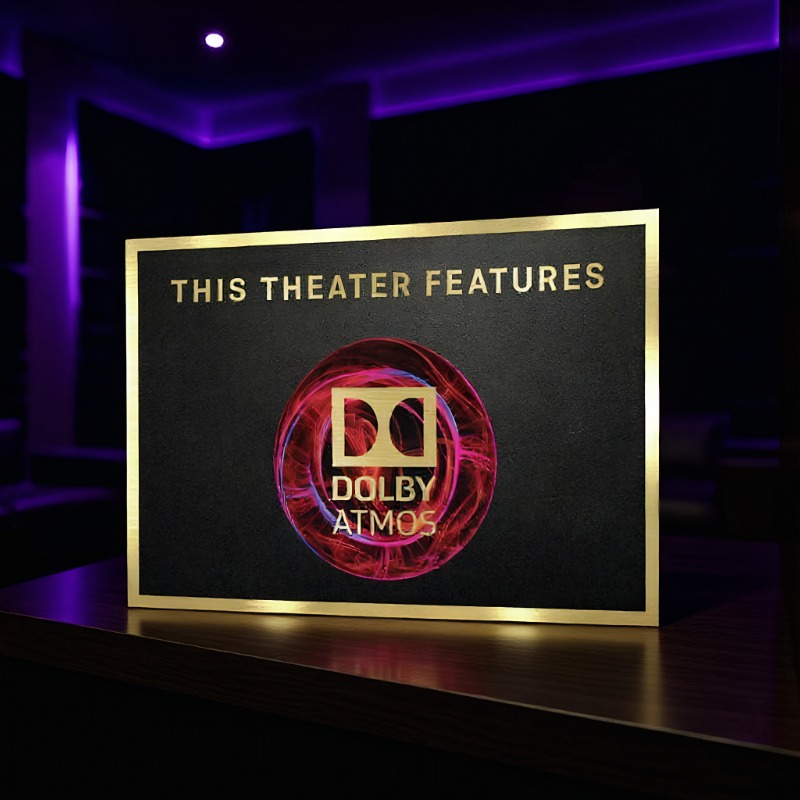 Home Cinema Dolby Atmos - Dolby Atmos Ev Sineması Levhası |