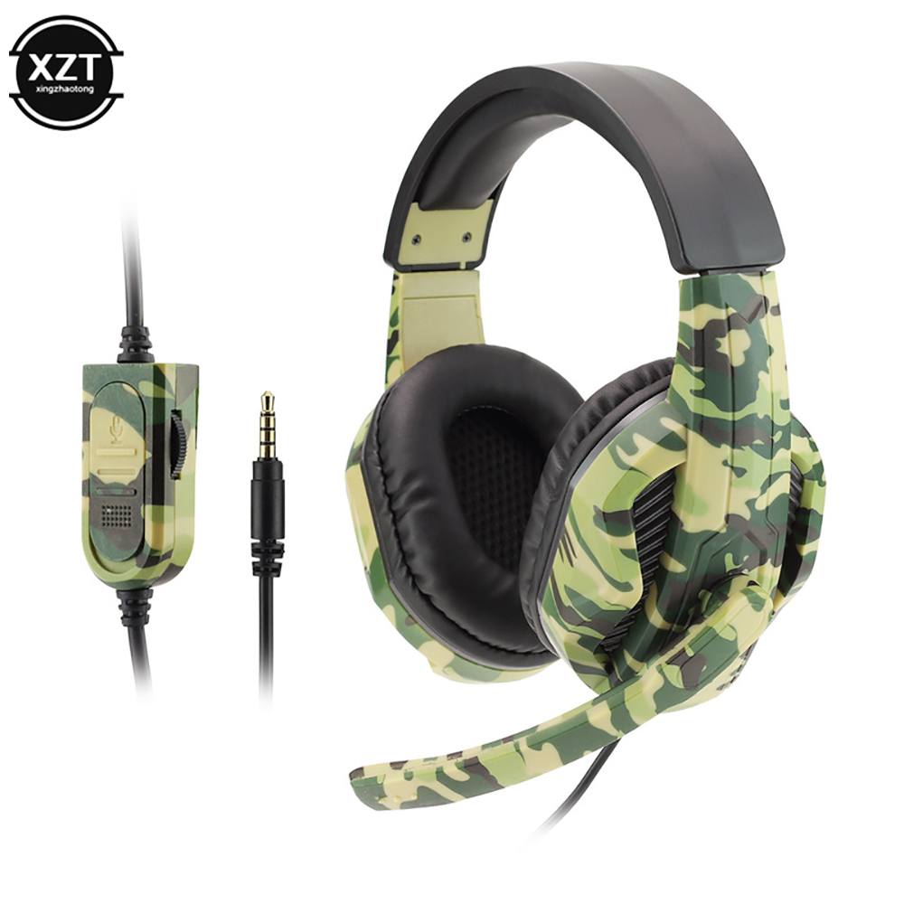 Home Cinema Headphones - Kamuflaj oyun kulaklığı 3.5mm AUX Jack