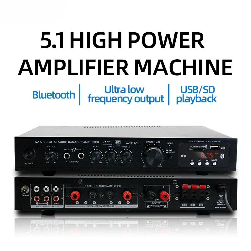 Home Cinema Speaker System - AV-369BT Bluetooth 5.1 Ses Hoparlörü AMP,