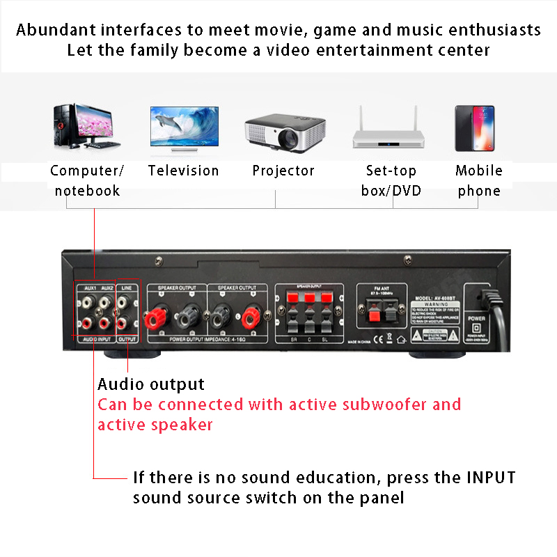 110/220V 2000W Bluetooth Güç A - Home Cinema Accessories incelemesi ve fiyatı