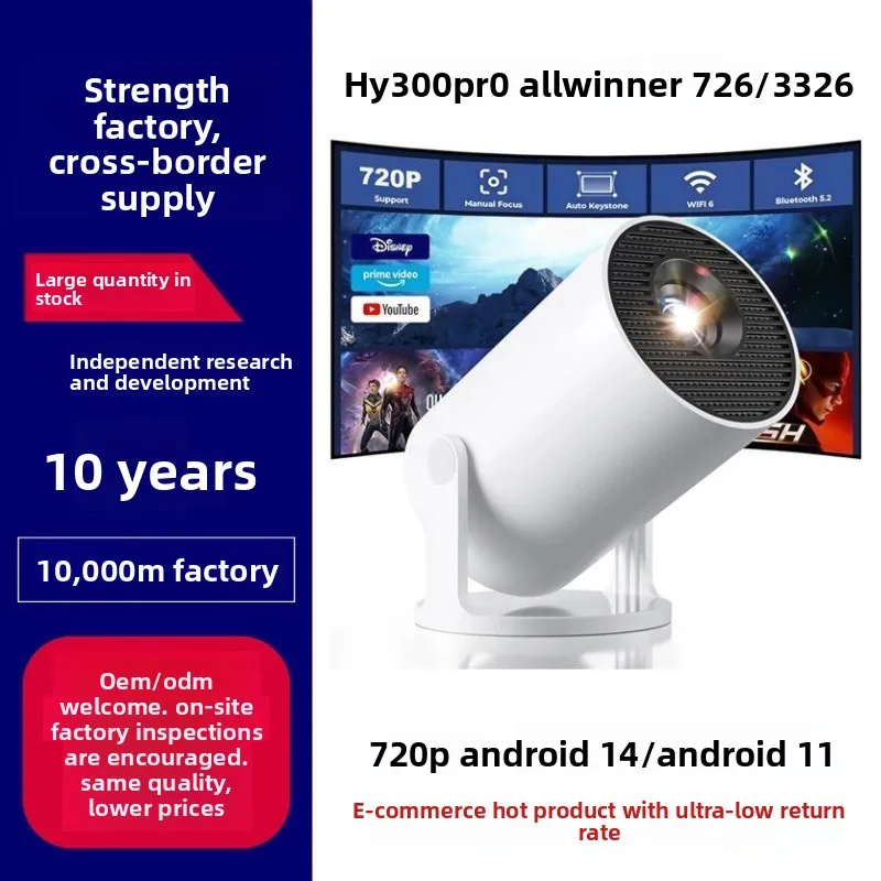 HY300Pro Taşınabilir 4K HD Pro - Home Cinema Projector incelemesi ve fiyatı