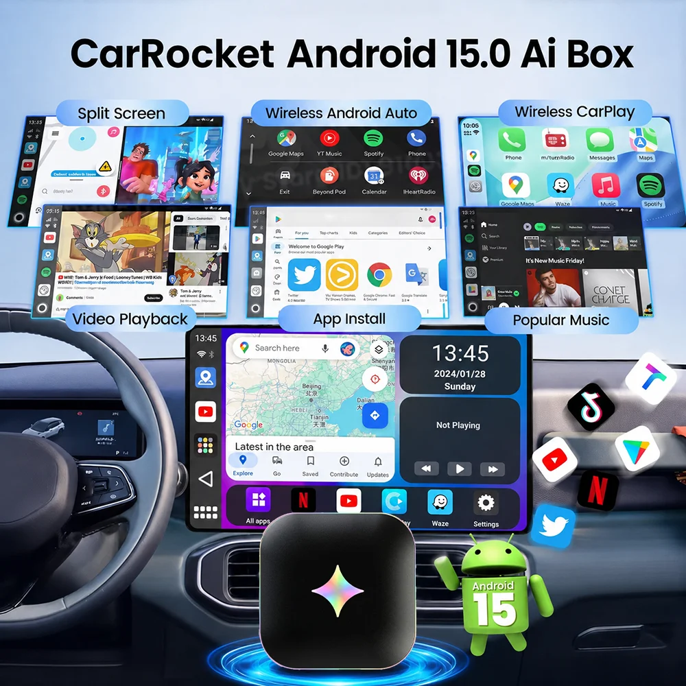 2026Android15 CarPlay Ai Box C - Home Cinema Youtube incelemesi ve fiyatı